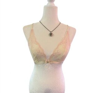 Gilligan & O'Malley Pink & Yellowish Cream Bralette
